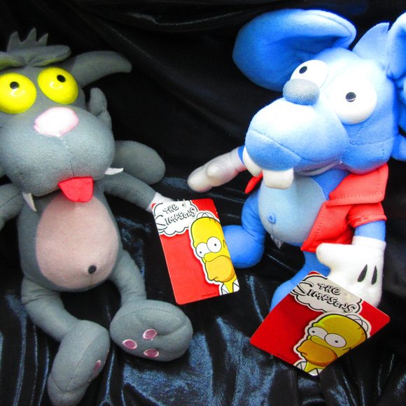 Itchy Plush & Scratchy Plush Set NWT - Picture 2 of 14